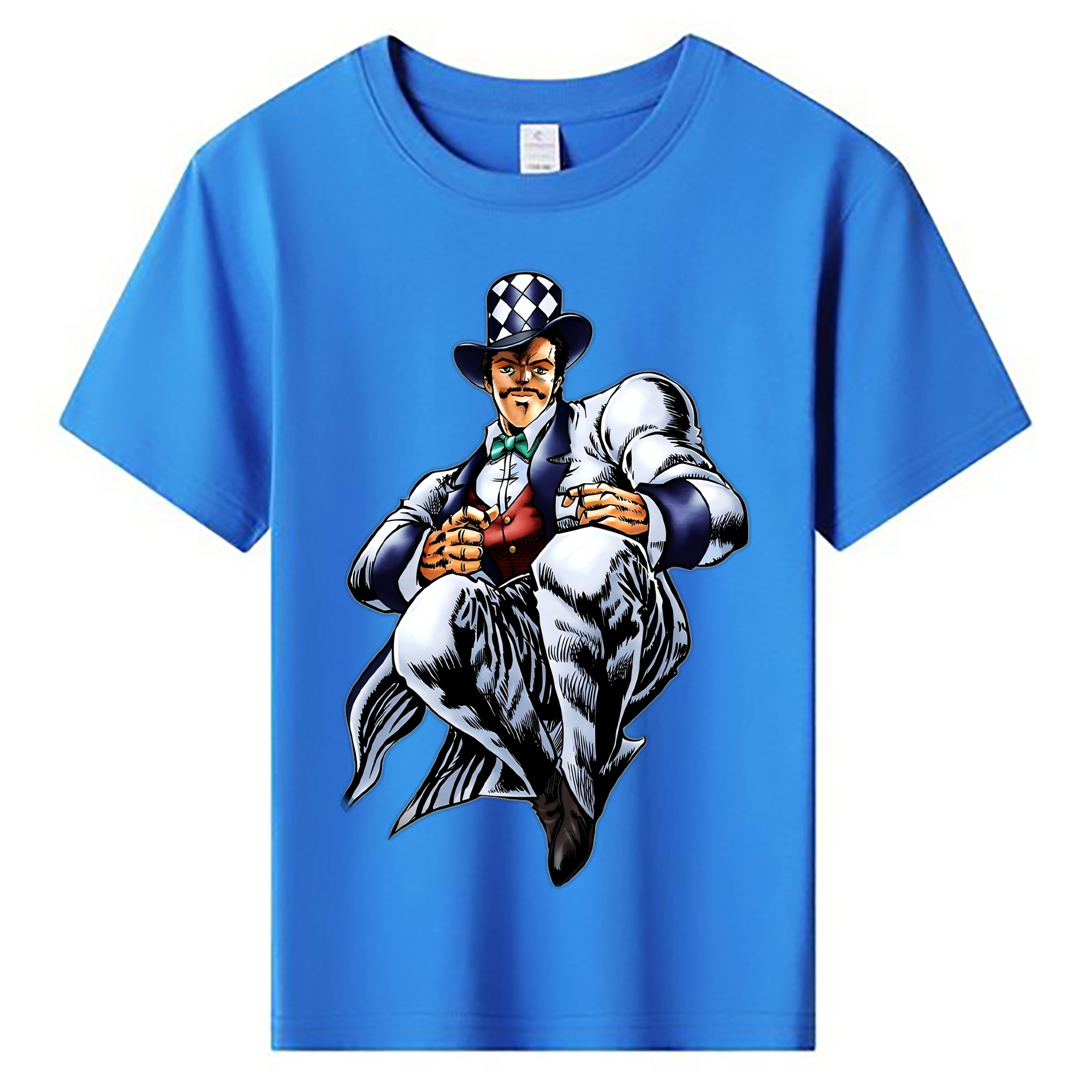 （画像用） ジョジョの奇妙な冒険 ウィル?アントニオ?ツェペリ JoJo's Bizarre Adventure Will Anthonio Zeppeli 綿100％キッズTシャツ（フロントプリント）